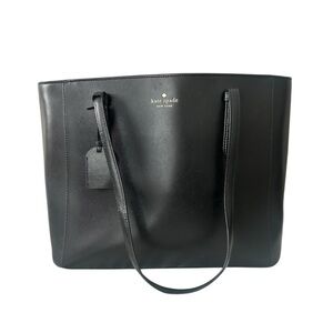 Classic Black Leather Kate Spade Tote